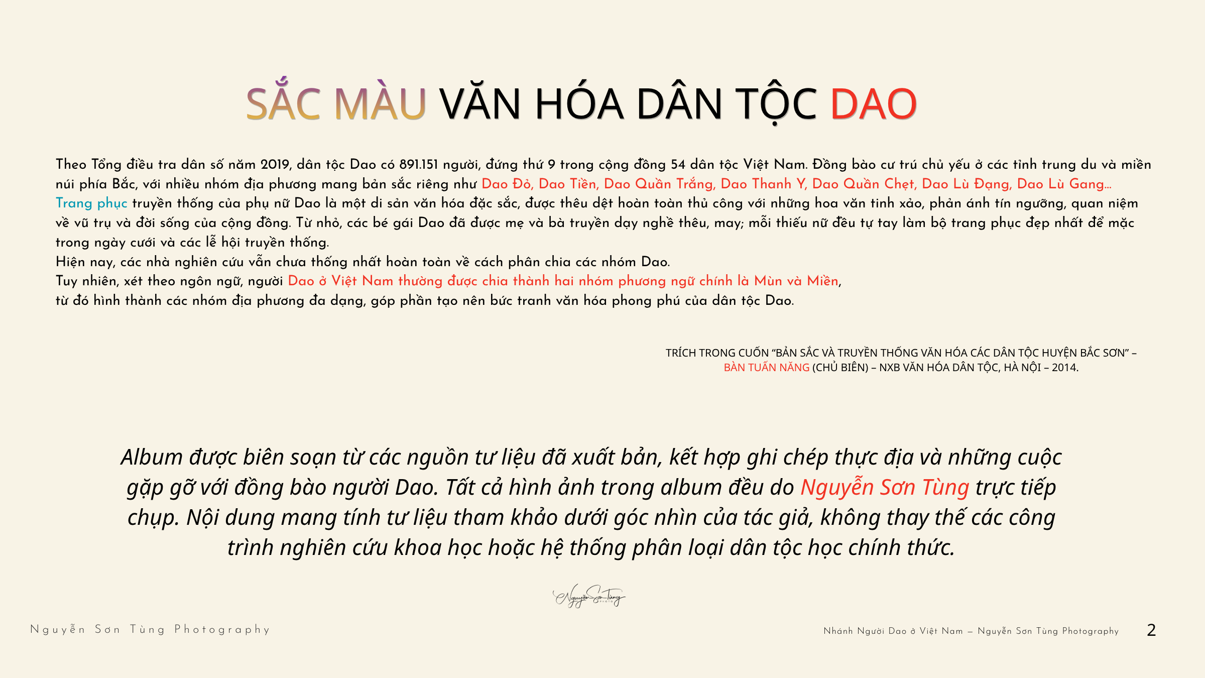 SẮC MÀU VĂN HÓA DÂN TỘC DAO