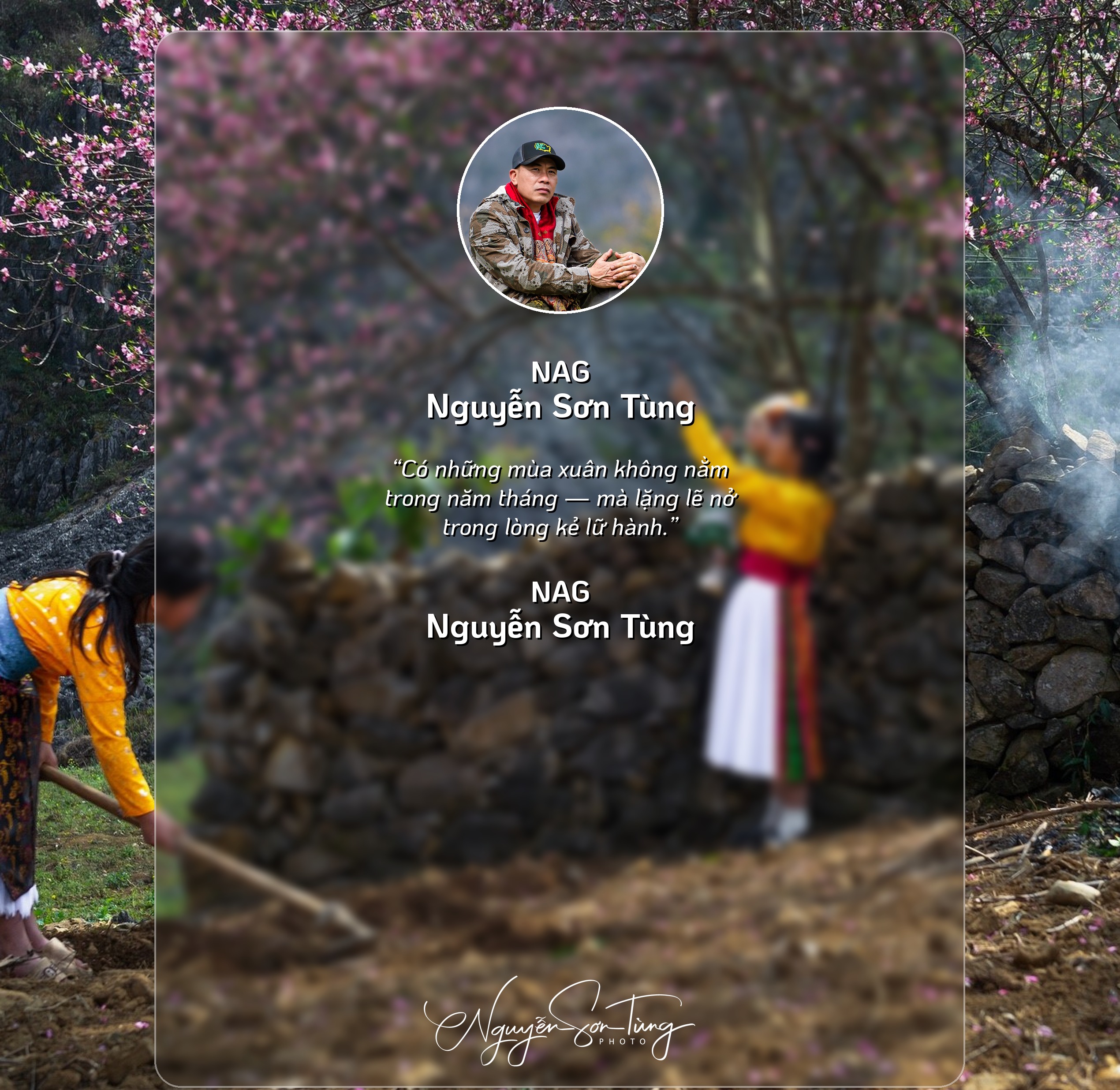 NAG Nguyễn Sơn Tùng — Có những mùa xuân không nằm trong năm tháng, mà lặng lẽ nở trong lòng kẻ lữ hành.